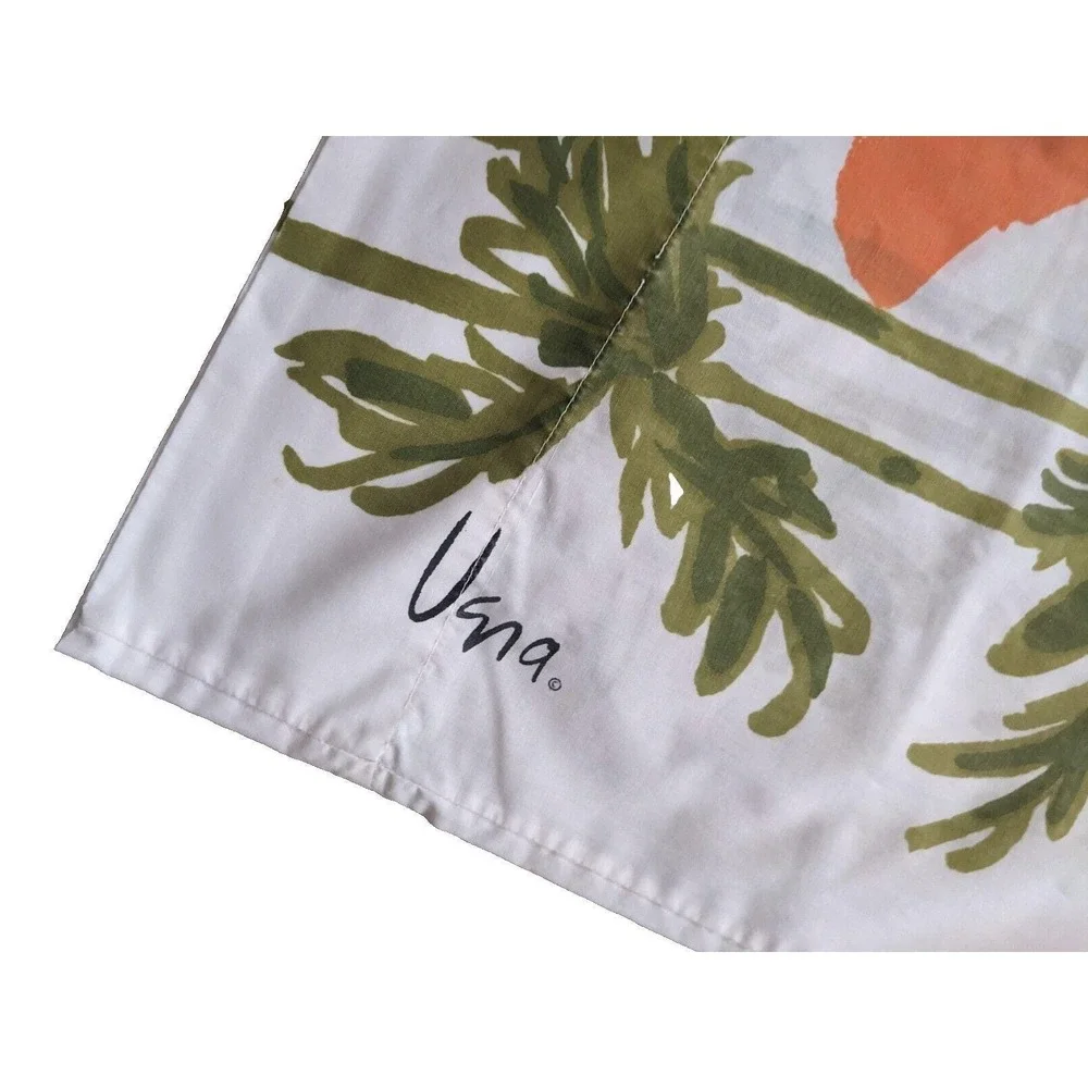 Vintage Vera Neumann‎ Pillowcase Large Scale Floral Pink Coral Orange Flowers